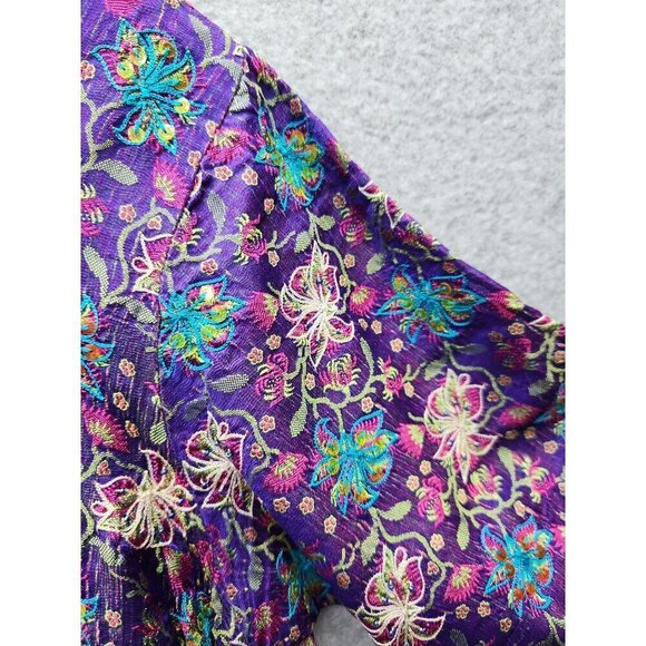 Indy Floral Embroidered Short Sleeve Dress Multicolor - Picture 2 of 4